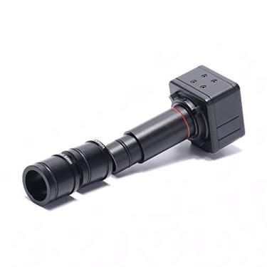 Imagem de HAYEAR 5MP USB2.0 C-Mount câmera de microscópio digital com calibração de software compatível com WIN7/8/10 / SP4 / XP/Vista + 0,5X lente de óculos de montagem de 23,2 mm/adaptador de 30 mm 30,5 mm