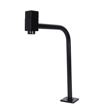 Imagem de Torneira Lavatório Banheiro Link Quadrada 90° 1/4 V. Alta Preta Black