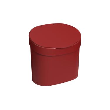 Imagem de Lixeira com Tampa para Pia Coza Sobre a Pia 4L - 22,8 x 15,6 x 22,4 cm Vermelho