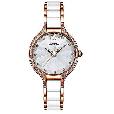 Imagem de Relógio Feminino de Quartzo Relógio de Pulso com Strass À Prova D'agua (C2)