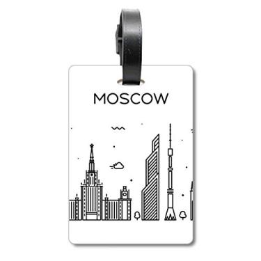 Imagem de Rússia City Landmark Patten Mala de Bagagem Etiqueta de Bagagem Etiqueta de Scutcheon