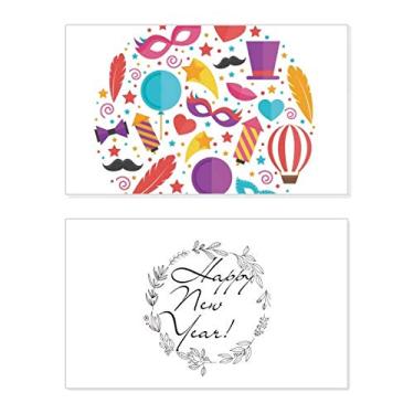 Imagem de Máscara Bowknot Balão Brasil Carnaval Ano Novo Cartão de felicitações Mensagem de Abençoamento Presente