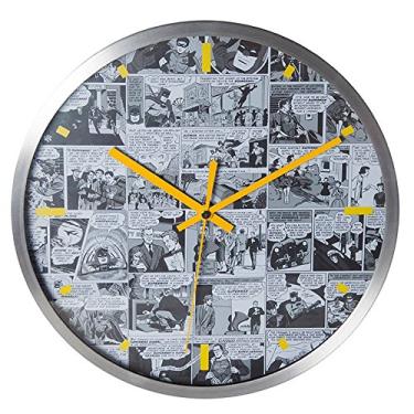 Imagem de Relógio de Parede DC Comics Quadrinhos Preto e Branco em Metal - Urban - 30,5x3,8 cm