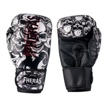 Imagem de Luva de Boxe Muay Thai mma 12oz Caveira Branca Fheras