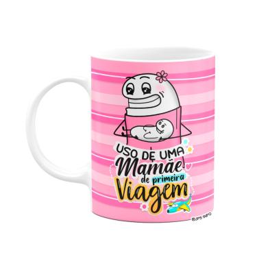 Imagem de Caneca Flork Mães - de Primeira viagem - Branca