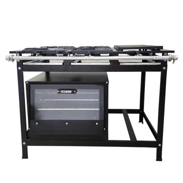 Imagem de Fogão 4 Bocas Cefaz com Forno e Chapa Linha Gold Alta Pressão CFZG-128C