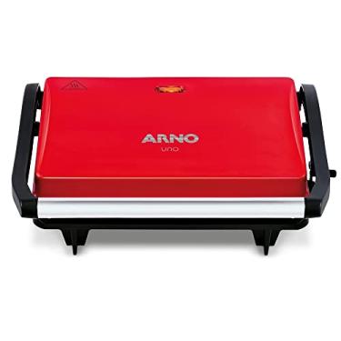 Imagem de Grill Arno Compacto 110V Vermelho 760W com Placas Antiaderentes