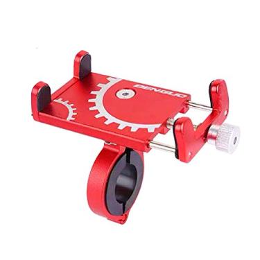 Imagem de Suporte Giratório Vermelho Para Celular Smartphone em Alumínio Para Motos Scooter Bicicleta BT-87