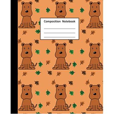 Imagem de Composition Notebook: Cute Dogs Cartoon Pattern - Wide Ruled Paper (7.5”x 9.25”) 110 Pages For Kids Teens Girls Students. Perfect For Writing and Notes.