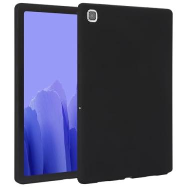 Imagem de Capa para tablet compatível com Samsung Galaxy Tab A7 de 10,4 polegadas T500/T505/T507 Capa protetora fina de TPU macio à prova de choque, capa inteligente leve de ajuste fino (cor: preto)