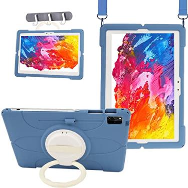 Imagem de Capa para tablet Capa infantil compatível com Samsung Galaxy Tab S8 Plus/S7 Plus Capa 12,4 polegadas SM-X800/X806 SM-T970/T806/T730, capa leve de silicone macio, com alça de mão cinto de ombro capa ro