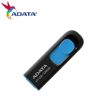 Imagem de ADATA-USB Flash Drive retrátil  caneta sem tampa  Pendrive de alta velocidade  UV128  128GB  64GB