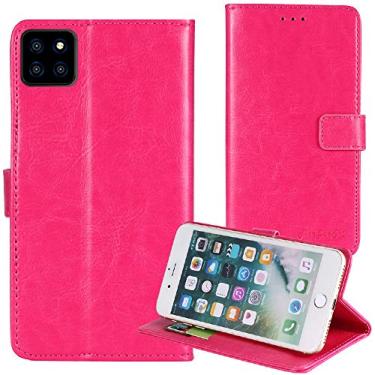 Imagem de TienJueShi Capa protetora de couro em TPU com suporte de livro retrô Rosa para Samsung Galaxy Note 10 Lite 6,7 polegadas capa de gel carteira Etui