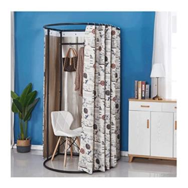 Imagem de Guarda-roupa Vestiário Portátil Provador Móvel Faixa em forma de U Vestiário Temporário Privacidade Tela Divisória Taxa de sombreamento de 90% armário