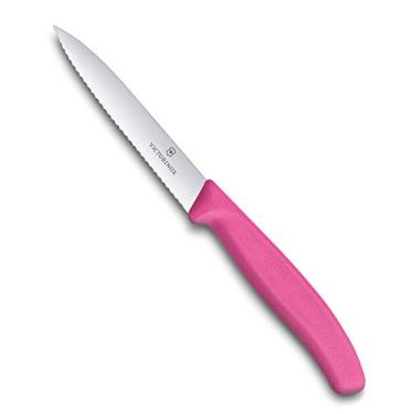 Imagem de Faca Swiss Classic lâmina serrilhada 10cm Rosa Victorinox