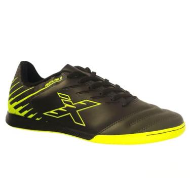 Imagem de Chuteira Futsal Oxn Agilis II Indoor Unissex (Preto+Verde, BR, Adulto, Numérico, 42)