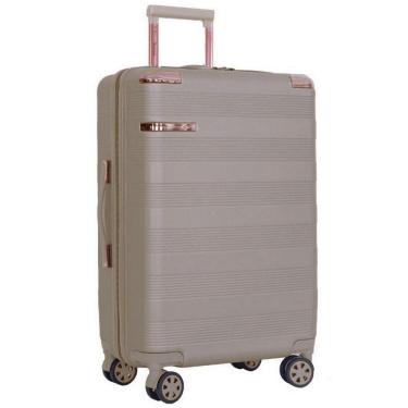 Imagem de Mala De Viagem 10Kg 55x35x25 Bordo PEQUENA  ABS Rígida Cadeado TSA Rodinhas Duplas Giro 360° ANAC Avião