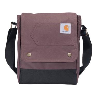 Imagem de Carhartt Bolsa transversal feminina, durável, ajustável com aba e fecho de pressão, vinho