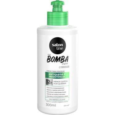 Imagem de Salon Line, Creme de Pentear, SOS Bomba Original, Antiqueda e Resistência, Vegano - Para Todos os Tipos de Cabelos, 300ml
