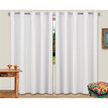Imagem de Cortina Blackout Pvc Ilhós 270X170 cm Daju Preto/Cinza