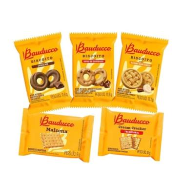 Imagem de Kit Biscoitos Bauducco Sabores Sortidos - Mix 320 Sachês sabores: Gotas, Chocolate, Banana, Maizena e Cracker