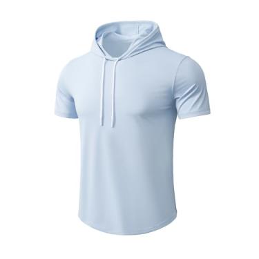 Imagem de AIMPACT Camisetas masculinas de pesca FPS 50+, manga comprida, proteção solar UV, com máscara/sem máscara, camisetas de caminhada ao ar livre, Estilo 03 - rosa-claro azul, M