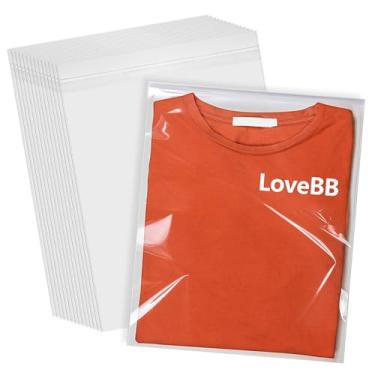 Imagem de 300 sacos de celofane de plástico transparente de 23 x 30 cm, sacos de poliéster para violoncelo resseláveis para embalagem de roupas e camisas, pequenas empresas (autovedantes)