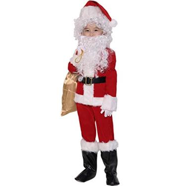 Imagem de ADOMI Fantasia infantil de Papai Noel, 10 peças, fantasia infantil de Natal, Papai Noel, Halloween, cosplay, Vermelho, GG