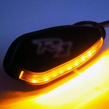 Imagem de AfterMokit Placas de base espelhadas de LED de substituição para Yamaha R1 2000-2014 com R1 gravado preto