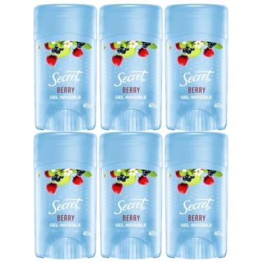 Imagem de Kit 6 Desodorante em Gel Invisible Secret 45g Clear Berry