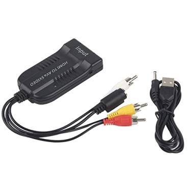 Imagem de Beufee Adaptador HDMI para macho 1080p para AV/CVBS/S, conversor de áudio de vídeo Plug and Play com cabo USB para TV VHS VCR e gravador de DVD
