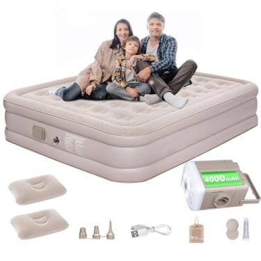 Imagem de JOYFOX Colchão Inflável Queen Casal Cama De Campanha Bomba Inflável Com Bateria De Lítio Integrada 203 * 154 * 44cm