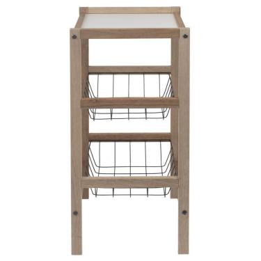 Imagem de Fruteira Tramontina Utilínea Em Madeira Mista Com Estante E 2 Cestos