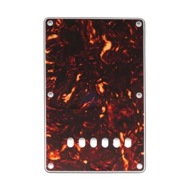Imagem de Musiclily 6 Furos Escudo Traseiro Back Plate para Guitarra China Made Squier, 4 Camadas Tortoise Shell