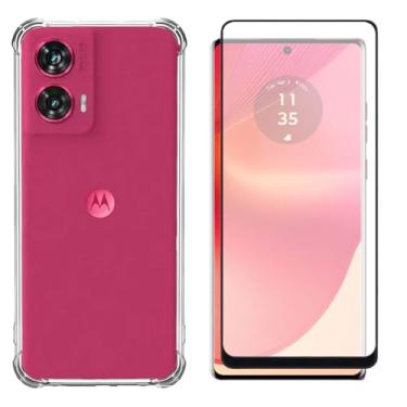 Imagem de Kit Capa Case Capinha e Película 3D 9D Ceramica Para Moto Edge 50 Fusion