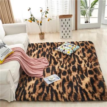 Imagem de Tapete felpudo fofo para quarto, tapete para sala de estar, pelúcia difusa, dormitório, carpete peludo para decoração interna moderna e macia, tigre, 200 cm x 300 cm