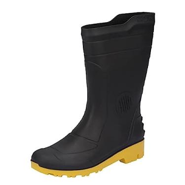 Imagem de Bota Galocha Pega Forte Adulto Preto e Amarelo 34/35