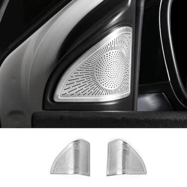 Imagem de Para BYD Seagull 2023-2024 Car Styling A-Pillar Audio Speaker Net Decoration Stainless Steel Stereo Horn Cover Trim
