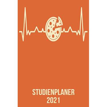 Imagem de Studienplaner 2021: DIN A5 Kalender von 01/2021-12/2021 1 Tag = 1 Seite mit großem Tageskalender und großartiger Übersicht. Monatsübersicht, ... Pizza Fastfood Liebhaber heartbeat herzschlag
