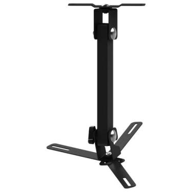 Imagem de Suporte Projetor + Extensor 20 Cm -Teto E Parede - Preto - Multiforma