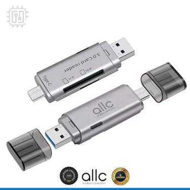 Imagem de Leitor De Cartão De Memória Sd Micro Sd Tf Usb 3.0 Usb C - ALLC - ENDL