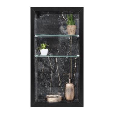 Imagem de Nicho Banheiro Porcelanato box 30x60x11 Borda De Alumínio. - Belo Nich