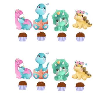 Imagem de tag de doce dino baby 100 unid. - marilinda