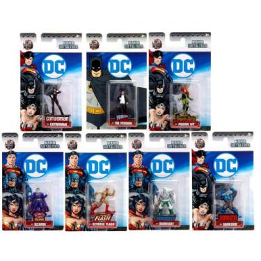 Imagem de Miniaturas em Metal 7 Vilões DC Comics Nano Metalfigs - JADA