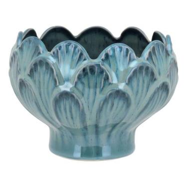 Imagem de CACHEPÔ CERÂMICA VASO DECORATIVO PLANTA 10x15x15cm AZUL - NH, NH