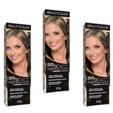 Imagem de Beauty Color Tintura 8.0 LOURO ESCURO 45gr (03 Unidades) Cores Normais