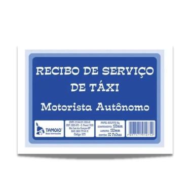 Imagem de Recibo de taxi talão 50 folhas bloquinho taxista autônomo