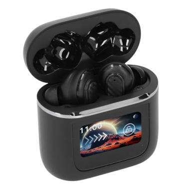 Imagem de Fones de Ouvido Sem Fio Com Estojo de Carregamento Com Tela Sensível Ao Toque, Fones de Ouvido Bluetooth 5.4 Com Cancelamento de Ruído HiFi, Reprodução Em 4H, Estojo de (Preto)