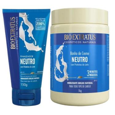 Imagem de Kit Neutro finalização capilar 1 Banho de creme 1kg 1 Finalizador 150m