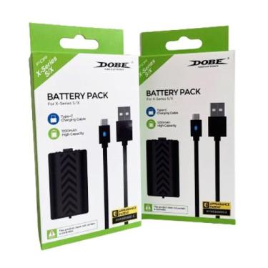 Imagem de Kit 2 Baterias Recarregáveis + Cabo USB Tipo C Preto para Controle Man